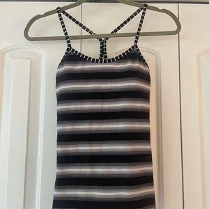 lululemon athletica Black and White Stripped Tank